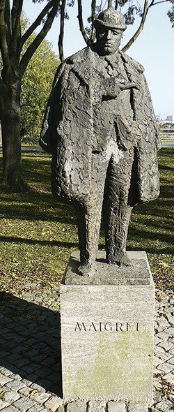 Den franske kommissarien, skapad av den belgiske författaren, står staty i Holland.