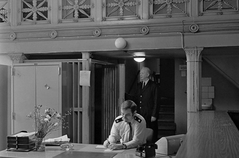 Polisstationen på Själagårdsgatan. Foto från 1972. Källa: Stadsmuseet i Stockholm