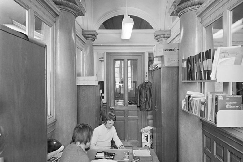Polisstationen på Själagårdsgatan. Foto från 1972. Källa: Stadsmuseet i Stockholm