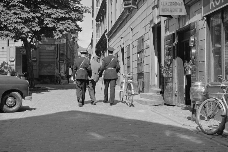 Polisstationen på Själagårdsgatan. Foto från 1972. Källa: Stadsmuseet i Stockholm